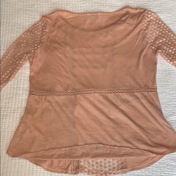 Lucky Brad top M blush pink 3/4 length sleeve - Picture 8 of 8